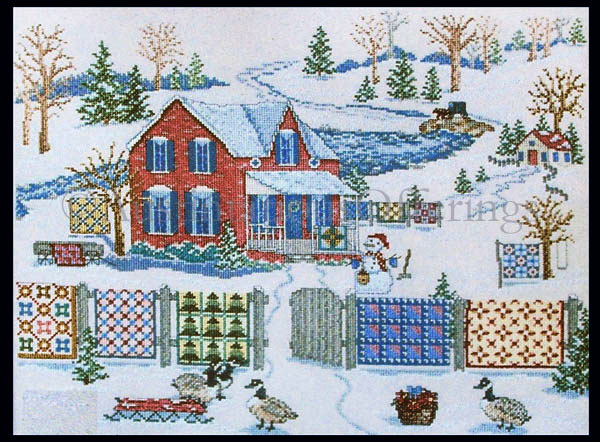 Rare Myers Snowy River Quilt Show Cross Stitch Kit