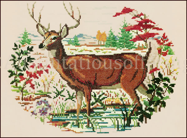 Rare Dandrill Majestic Stag Cross Stitch Kitted Chart