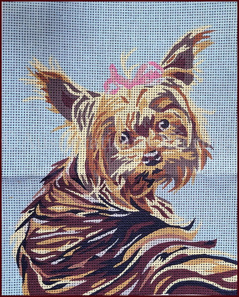 Rare Penelope Tramp Needlepoint Dog Portrait Kit Scruffy Yorkie