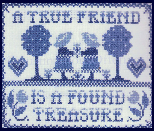 Rare Joan Elliott True Friend Treasure Cross Stitch Sampler Kit