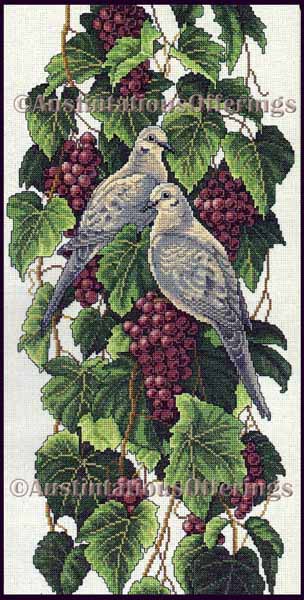 Rare Millette Mourning Doves Cross Stitch Kit Williams Vineyard