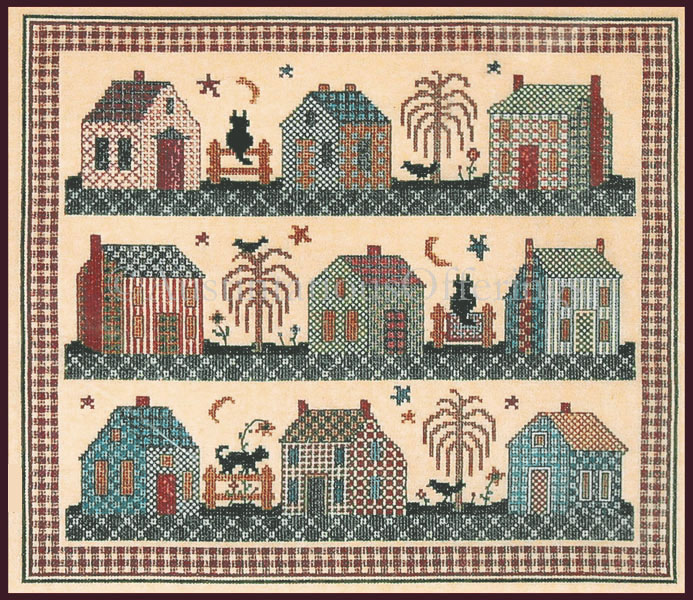 Rare Myers Willow Hill Cross Stitch Kit Quilt Country Sampler