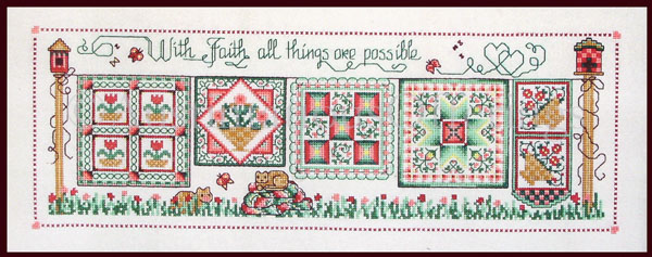 Rare Ursula Michael All things Possible Quilts Cross Stitch Kit