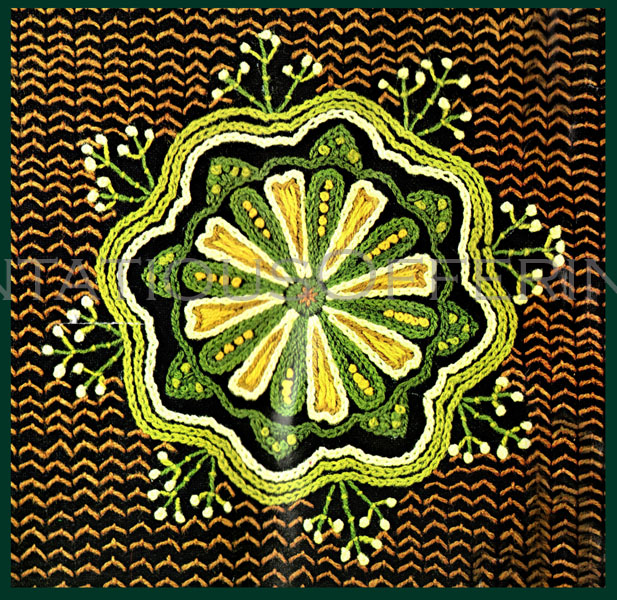 Rare Caswell Carpet Folk Art Style Embroidery Kit Snowflake