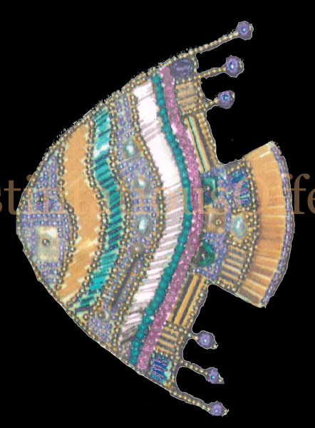 Rare Bead Art Benson Iridescent Fish Brooch Pin Card Beading Kit