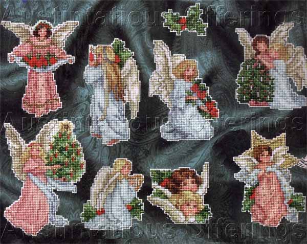 Rare Giampa Christmas Angel Set Cross Stitch Ornaments Kit