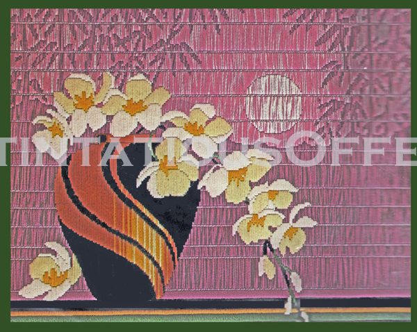 Rare Reinardy Oriental Screen Tropical Orchids Longstitch Needlepoint Kit