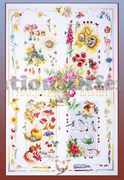 Ultimate Bastin Large Four Seasons Sampler Cross Stitch Kit