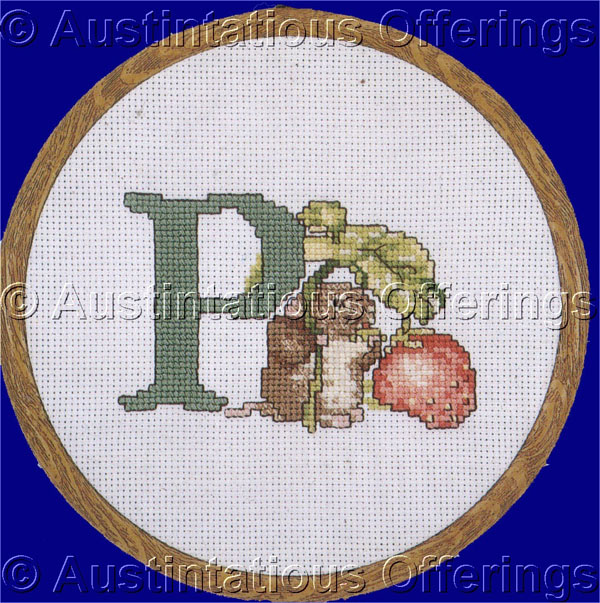 Beatrix Potter Alphabet Letter P Counted Cross Stitch Kit