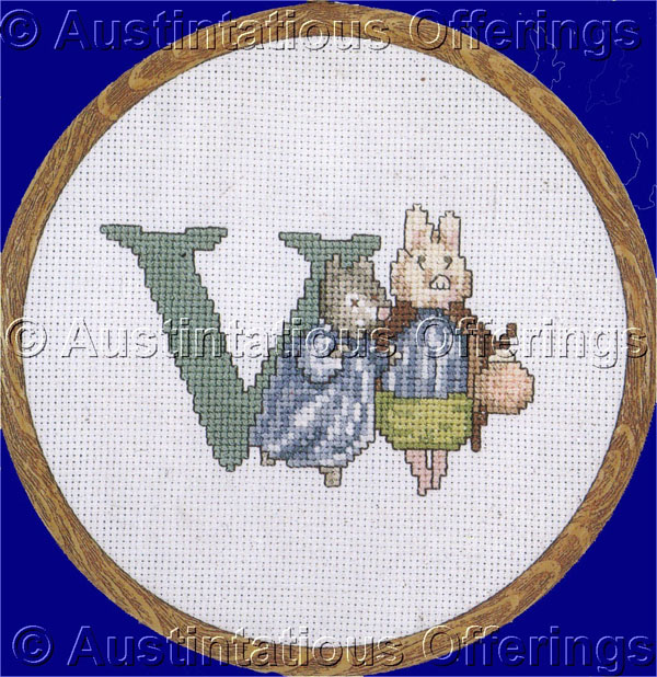 Beatrix Potter Alphabet Letter V Counted Cross Stitch Kit