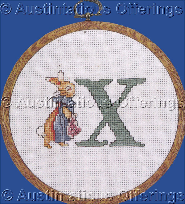 Beatrix Potter Alphabet Letter X Counted Cross Stitch Kit