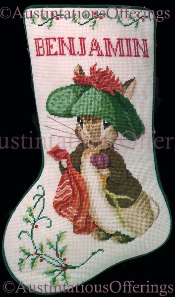 Rare Beatrix Potter Benjamin Bunny Needlepoint Stocking Kit