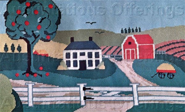 Rare Williams Folk Art Counted Needlepoint Kit Bert Adams Farm
