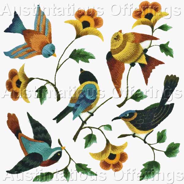 Rare Gaynor FantasyBirds Crewel Embroidery Kit Feathered Friends