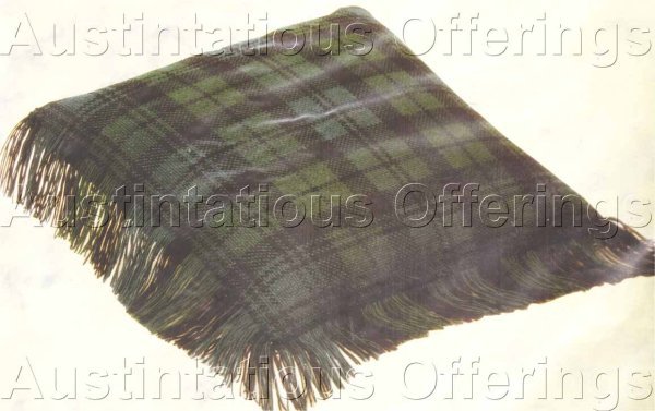 Scottish Clan Needlepoint Pillow Tartan Plaid Black Watch