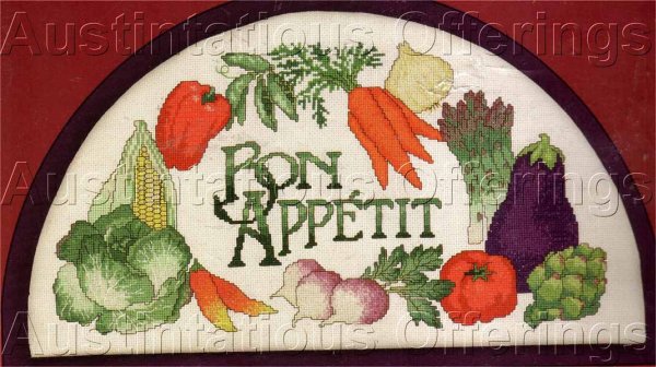 Kitchen Harvest Cross Stitch Kit Summer Vegetable French Country