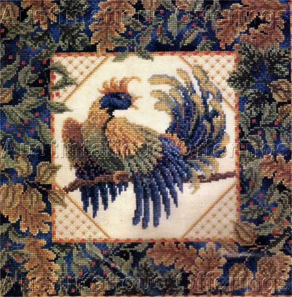 Rare Wentzler Bird and Foliage Cross Stitch Kit Elegant Plumage