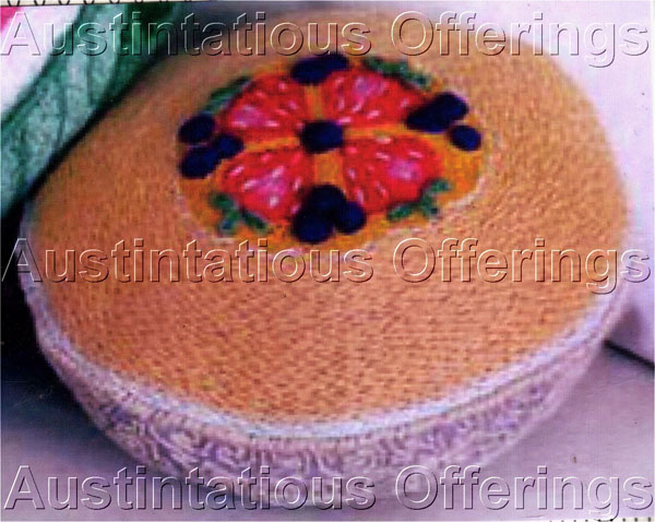 Barrani Summer Fruit Crewel Embroidery Kit Pillow Cantaloupe