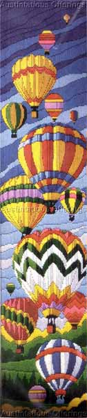 Cascading Hot Air Balloons Reinardy Longstitch Needlepoint Kit