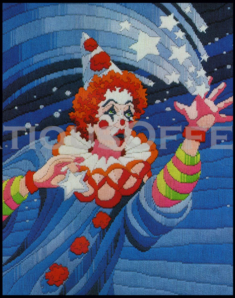 Rare Reinardy Magical Star Longstitch Needlepoint Kit Circus Clown