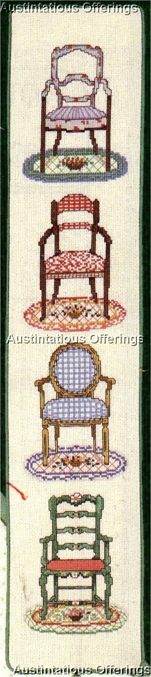 Rare Williams Ornate Parlor Chairs Bellpull Cross Stitch Kit