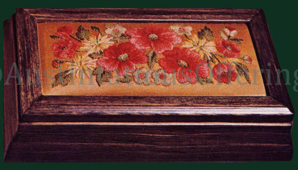 Rare Williams Autumn JewelryBox Crewel Embroidery Kit PinCushion