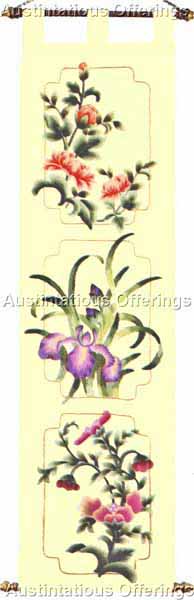 Rare LeClair Springtime Floral Trio Crewel Embroidery Kit Iris