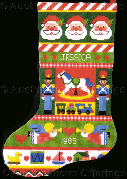 Christmas Holiday Stockings - Contemporary Stitchery Crafts