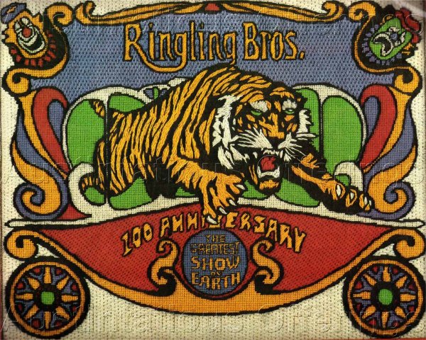 Ringling Brothers Barnum Bailey Poster Needlepoint Kit Circus