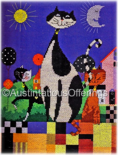 Cool Sweeney Artwork Repro Cross Stitch Kit Neighborhood Cat