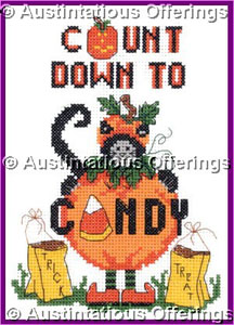 Halloween Trick or Treater Cross Stitch Kit Count Down to Candy