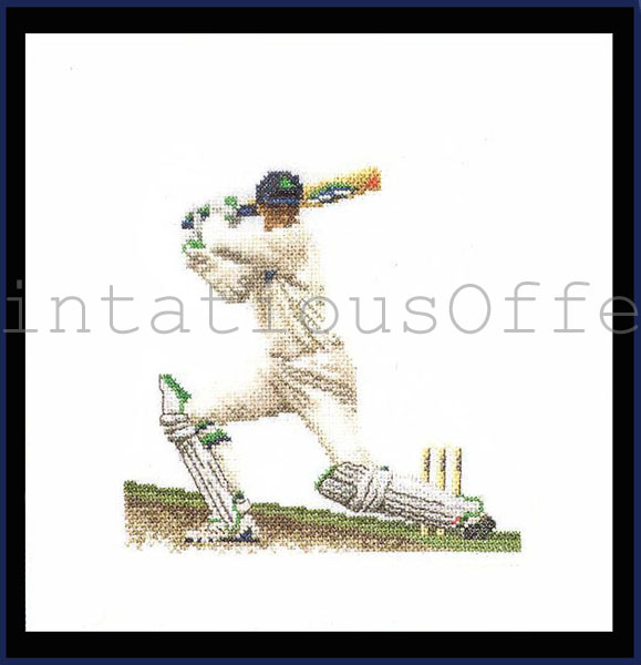 Gouverneur Sports Series Cricket Batsman 36ct Cross Stitch Kit