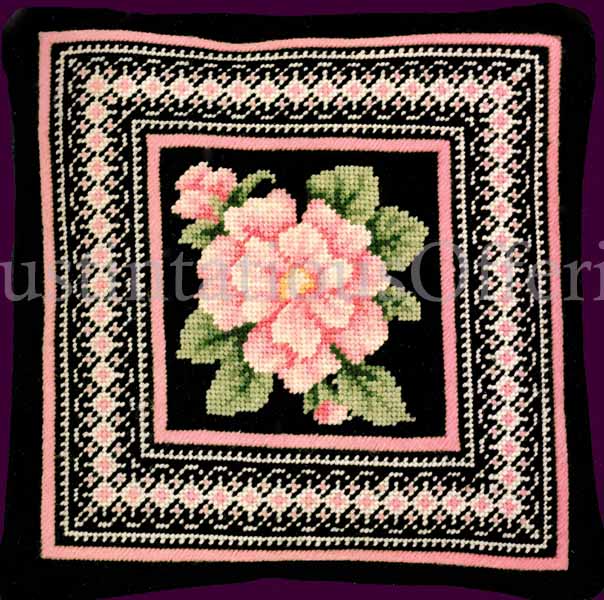 Rare Old World Rose Needlepoint Kit Marchie Classic Pink Roses