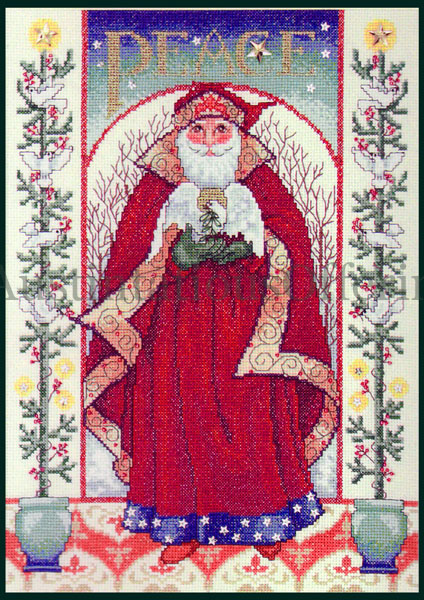 Rare J Griffith Father Christmas Cross Stitch Kit Peaceful Santa