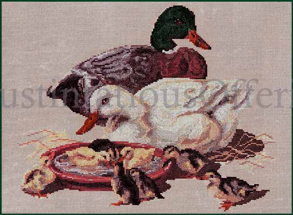 Rare Sorrells Ducklings CrossStitch Kit Domestic Barnyard Ducks