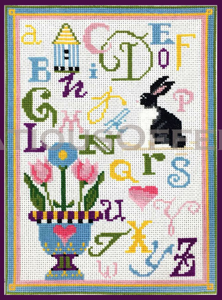 Kelly Clark Colonial Easter ABCs Cross Stitch Sampler Kit