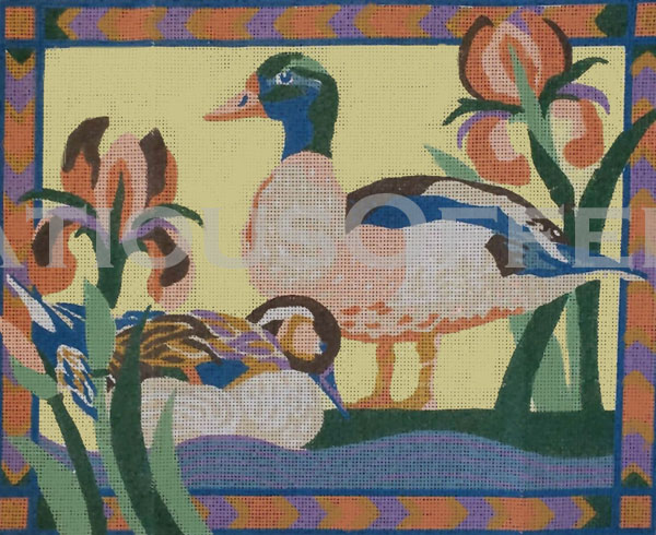 Rare Ehrman Waterfowl Needlepoint Kit Egyptian Ducks Ganderton