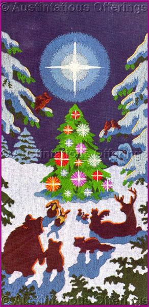 Rare Trotter Magical Christmas Forest Crewel Embroidery Kit