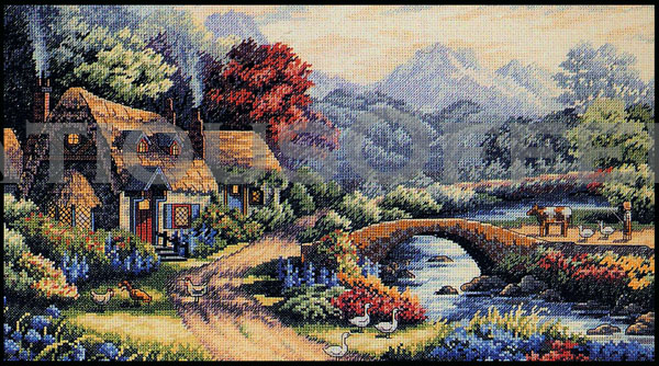 Rare Lee Days End Retreat Countryside Cottage Cross Stitch Kit