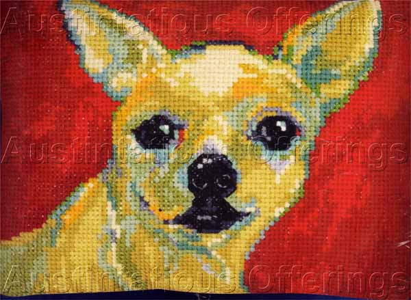 Overton Chihuahua Dog Large Count Cross Stitch Kit Fang