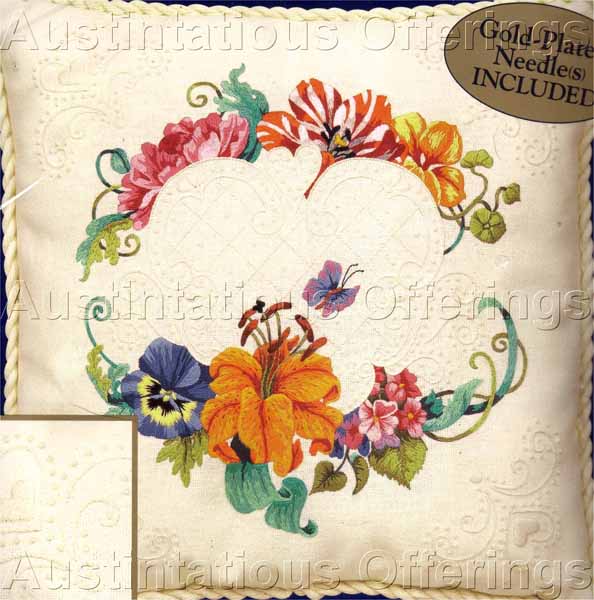 Rare Baatz SpringLily Floral Crewel Candlewicking Embroidery Kit
