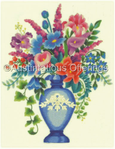 Rare LeClair Calla Lily Mixed Bouquet Crewel Embroidery Kit