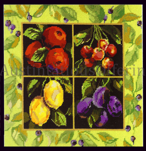 Rare Rossi Four Fruits Summer Needlepoint Kit  FruitTree Branch