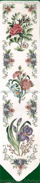 Rare LeClair Glorious Spring BellPull Crewel Embroidery Kit Iris