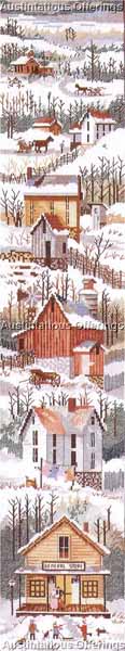 Lu Fuller Winter Store Cross Stitch Kit Country Village Scenes