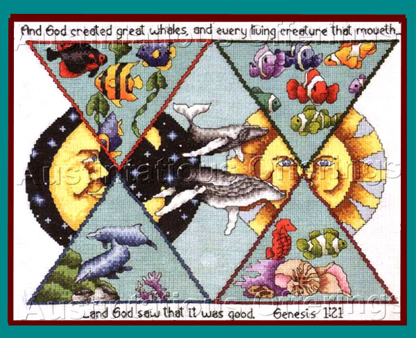 Rare Inspirational Creation CrossStitch Kit Bible Living Things