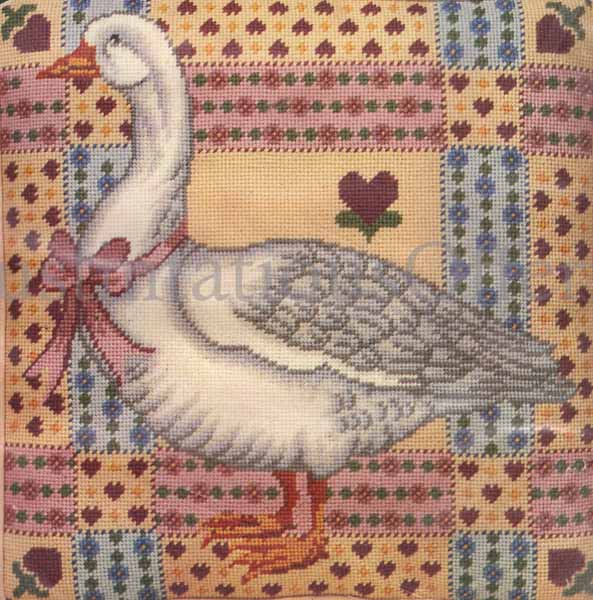 Rare Alexa Folkart Hearts NeedlepointKit Country Goose Gertrude