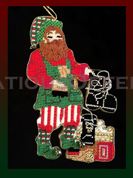 Rare Thomasson Christmas Wardrobe Elf Needlepoint Kit Herman