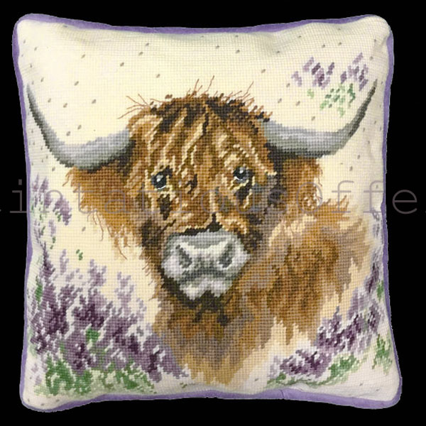 Hannah Dale Wrendale Animals Highland Cow Needlepoint Kit