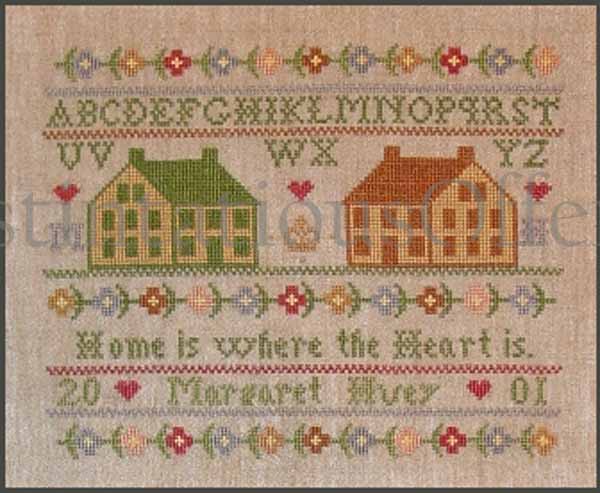 Rare Margaret Margaret Home Is Saltbox CrossStitch Sampler Kit